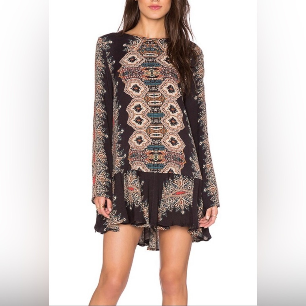 FREE PEOPLE Smooth Talker Tunic Black Dress